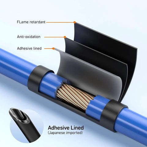 Top Tier 500 Pieces Heat Shrink Tubing Kit With Sticky Liner And Fast 4 To 1 Shrink Ratio For Marine Grade Wire Bundles and exposed wiring.