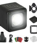 RM01 Mini LED Video Light Pro Grade On The Go Waterproof Portable Lighting Kit with accessories including 8 color filters.