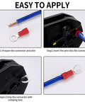 Application steps for using 200 Pcs Mixed Quick Disconnect Ring Terminals Kit For Automotive And Home Wiring Insulated O Ring Crimp Connectors