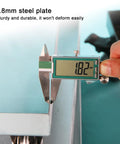 Measuring 1.8mm steel on heavy duty stainless steel drip pan with wheels for plants and appliances oil drain pallet and water tray