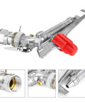 All Season Farm Irrigation Sprinkler With Adjustable Impact Spray Gun and Nozzle Set for Big Backyards, showcasing rugged zinc assembly.