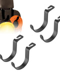 XL Heavy Duty Hard Hat Holder For Truck Seats, Rugged Headrest Hooks displayed with hats and gear, set of four.