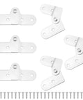 Three Pairs Folding Flip Hinges For Toy Boxes And Storage Boxes, 90 Degree Swing, Easy Install DIY Friendly With Predrilled Holes