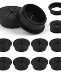 10 Pack Desk Grommets 2 Inch Hole Covers For Wires Black Cable Grommets For Tables Desks Countertops Cabinets And Furniture, 50mm Opening