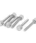 Stainless Steel Flat Head Knurled Thumb Screws M4 x 30mm 37mm Total Length 0.7mm Pitch Six Pack For PC Cases And Panel Installations