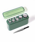 Pro Grade Precision Calibration Weight Set 1g 2g 5g 10g 20g 50g 100g Nine Piece with tweezers for digital scales and balances