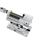 Badass Three Inch Angle Vise Universal Tool Clamp For Cnc Milling And Drill Press, silver finish, precision alignment mechanism.
