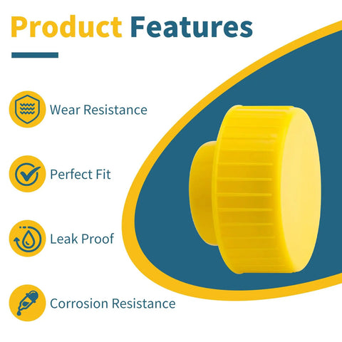 Pump Reservoir Cap Replacement For Hydraulic Pump Reservoir Fits Power Pole Stealth CM1.0 CM2.0 And Mercury Trim Pumps Yellow Oil Tank Cap For Leak Prevention And Consistent System Pressure
