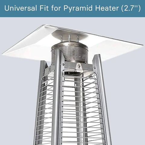 Heat Reflector Shield For Glass Tube Heater 4 Sided Pyramid Patio Heater Replacement Top Easy Install Eighteen And A Half Inches Square