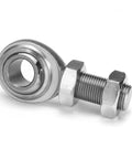 Two Pack 1/2 Inch Rod End Bearings Chromoly Steering Shaft Support Kit Spherical Rod End Right Hand 1/2-20 Male Thread With Jam Nuts Heavy Duty Joint For Durable Hydraulic Cylinder Machinery, 1/2 inch bore with jam nuts