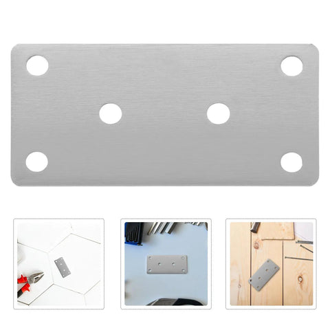 Rust Resistant Stainless Steel Corner Brace Brackets for Wood Furniture and Machinery Repair 10 Pack Mending Plates close-up