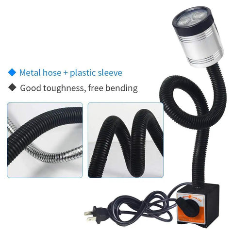 Built Tough Magnetic Gooseneck LED Work Light 900 Lumens 120 Volt IP66 Waterproof Aluminum Lamp product design details