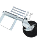 Heavy Duty Gate Caster Set With Spring Loaded Shock Absorbing Wheel, 75Kg Load Capacity, durable natural color parts visible