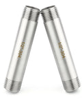 Two Pack Half Inch BSP Male To Half Inch BSP Male Thickened Nipple Cast Pipe Six Inch Length Stainless Steel 304 Pipe Fittings