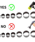 Round Leather Cutting Circle Cutter Tool Set With Pro Grade High Carbon Steel Blades for precise belt hole sizing shown with correct and incorrect hammer use.
