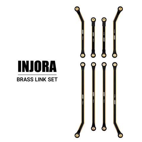 Brass High Clearance Four Link Set For SCX24 Gladiator Power Wagon Heavy Brass Links For Durability Lowers Center Of Gravity To Boost Stability Moves Links Away From Driveshaft To Prevent Rubbing Reduces Axle Wrap And Unwanted Steering For Smoother, 8 brass RC links with 39mm, 50mm, 70mm, 78mm lengths