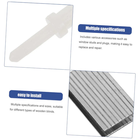 Shutter Replacement Pins And Plunger Bolts For Window Screens Feature Heavy Duty Design With Forty Pieces Of Spring Hardware To Give Broken Blinds A No Sweat Fix That Works Like A Dream Indoors Year Round At Home, showing white pins and metal components.