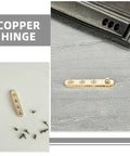 8 Pack Copper Hidden Rotating Door Hinges With Top And Bottom Rotation Mechanism Self Closing Heavy Duty Support Sleek Modern Hardware