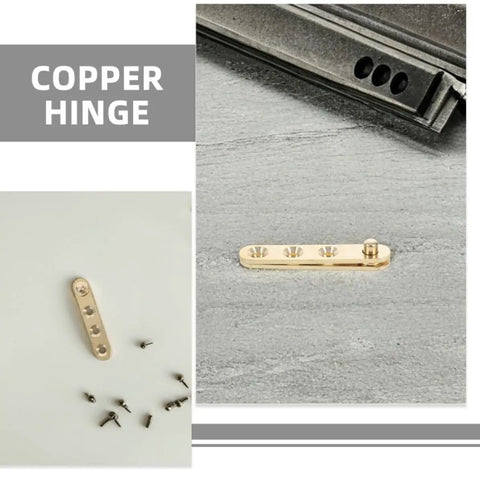 8 Pack Copper Hidden Rotating Door Hinges With Top And Bottom Rotation Mechanism Self Closing Heavy Duty Support Sleek Modern Hardware