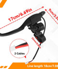 Left Brake Lever For Electric Scooters, Universal 3 Pin Female Plug Handbrake, Waterproof Aluminum Alloy with 18 cm Cable