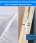 Rock Solid Forty One Inch French Cleat Hanger Kit With Heavy Duty Aluminum Z Clips showing seamless cut and 0.22in wall separation detail.