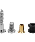 Various screws and bushings, metal and plastic materials, used for RC assembly, compatible with Rock Solid Digital Servo.