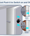 Magnetic Push Latches Set For Cabinets And Drawers, Hidden Touch Latch Hardware, Gray Finish, Push To Open, Spring On Close, Demo