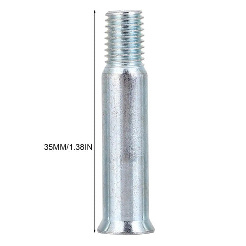 Close-up of a single 35mm steel axle from the Beefy Steel Inline Skate Axles Kit, 15 Pcs, 35mm Total Length, Includes Wheel Screws, Bolts.