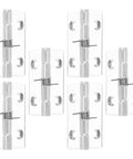 Acrylic Hidden Door Hinges Self Closing With Spring Loaded Concealed Shaft For Cabinets And Furniture, pack of 6, 45x35mm