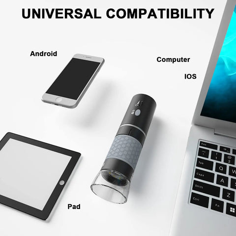 4K Wireless Digital Microscope Handheld HD USB Inspection Camera Endoscope With Stand, compatible with Android, iOS, pad, and computer