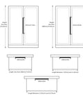 Diagram showing dimensions of 10 Pack Black Cabinet Handles 5 Inch Finger Pulls for Cabinets and Dresser Drawers With 5 Inch Hole Centers.