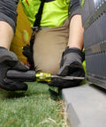 Person using Multi Bit Screwdriver And Nut Driver 6 In 1 Set With Extended Reach to tighten a screw in tight space.