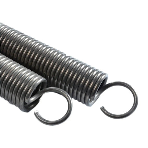 Badass Stainless Steel Extension Springs 2 Pack Dual Hook Build For Heavy Lifting And Legit Tension Control On Tough Mechanic Projects That Actually Grip Hard While You Finish Work Quick With Zero Drama Or Snap Back Fails Ever showing two stainless steel extension springs.