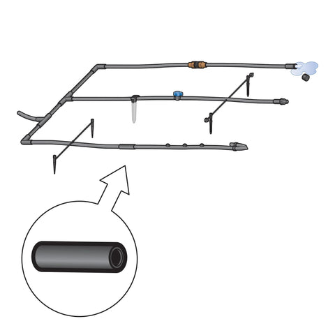 25-pack 1/2 in. compression couplings for drip irrigation tubing; fits .690/.700/.704 OD; watertight connection.