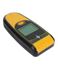 Hyuduo Stud Finder Wall Scanner 7 in 1 (Yellow) angled view showcasing LCD display and control buttons.