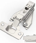 Soft Close Concealed Cabinet Hinges 1/8 1/4 5/16 Overlay For Face Frame And Frameless Doors 3D Adjustable Clip Plate Self Closing Satin Nickel Finish