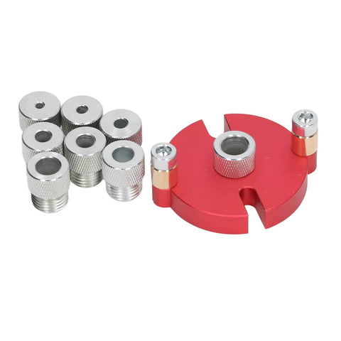 Pro Grade Auto Centering Dowel Jig With Aluminum Drill Guide And Eight Drill Bushings From 3mm To 10mm for woodworking