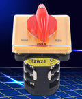 Forward Reverse 3 Phase Milling Switch Rock Solid Rotary Universal Changeover Selector on blue grid background