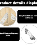20 Pack Stainless Steel Corner Brackets With Screws L Shaped Angle Connectors for Wood Shelves Product Details