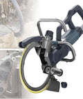 Tough As Nails 270mm Ring Saw Wall Cutting Machine For Concrete And Masonry With Efficient High Flow Water Pump Wet Dry Groove Chaser Contractor Grade Workhorse Tool close-up of tool with ring blade.