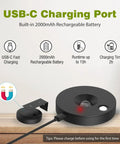 Three Pack LED Picture Lights For Wall With Rechargeable Battery, Remote Control, USB-C charging, 2000mAh capacity.
