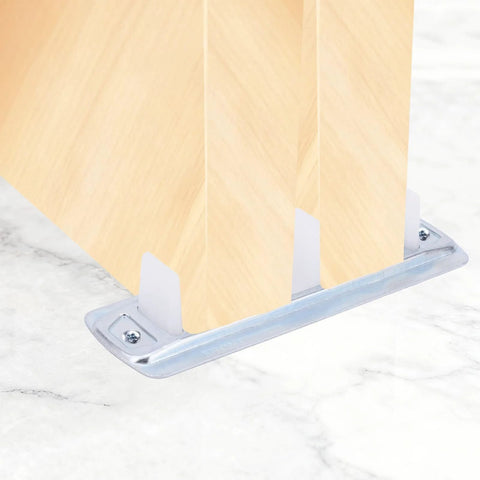 Sliding Closet Door Roller Kit For 3/4 To 1-3/8 Inch Thick Doors With Scroll Wheel Tracks And Screws showing metal guide rail system