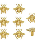 Elevate Your Vibe With These Charming Bee Cabinet Knobs Set Of 8 Golden Drawer Pulls For Dressers And Wardrobes Heavy Duty Zinc Alloy Bedroom Furniture Handles Screws Included - Set of 8 golden bee cabinet knobs.