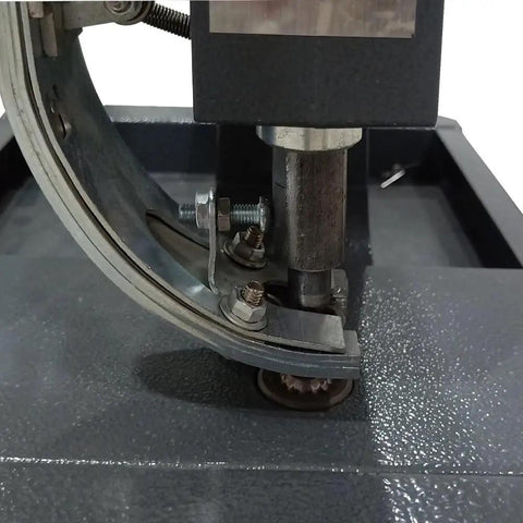 Close-up of the Straight Up Heavy Duty Manual Eyelet Press for PVC Bags and Canvas Crafts 8mm Ring Punch Tool with solid iron frame.