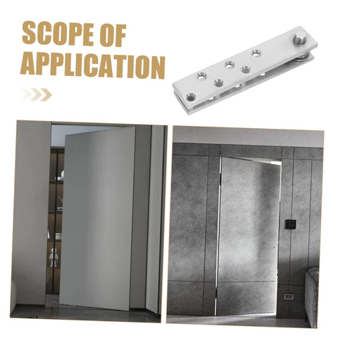 360 Degree Stainless Steel Heavy Duty Pivot Hinges For Hidden Doors And Secret Bookcase Doors Concealed Upper And Lower Hinges System For Quiet Operation And Easy Installation By IWOWHERO.