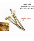 245mm Adjustable Ratchet Lifting Hinge For Drawing Tables And Massage Beds Featuring Seven To Ten Gear Settings in heavy duty zinc plated design.