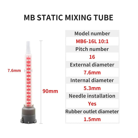 Cnc Eccentric Clamps 500 Pack Epoxy Adhesive Mixing Nozzles For Static Dual Cartridge Tubes Mixes Perfectly 10 To 1 Glue Ratios, 90mm static mixing tube dimensions.