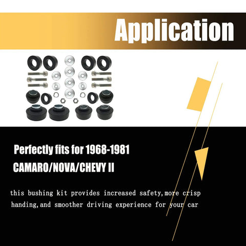 Beef Up Your Ride With This Billet Aluminum Body Mount Bushings Kit For Camaro Nova Chevy II 1968 To 1981 32 Piece Set