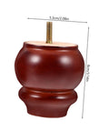 Two Pack Sturdy Wood Furniture Legs For Sofa, Table, And More With Noise Reduction Design featuring dimensions 5.3cm x 8cm