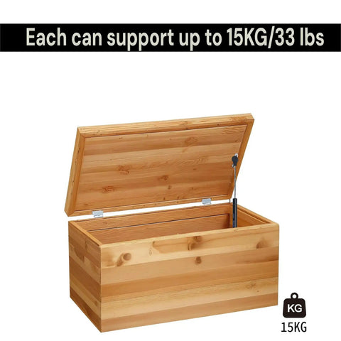 Two Pack 14 Inch Gas Spring Hinges For Toy Boxes And Cabinets 150N Heavy Duty Soft Close Safety Hinges For Heavy Curved Arched And Flat Lids Black Built To Last installed on wooden chest